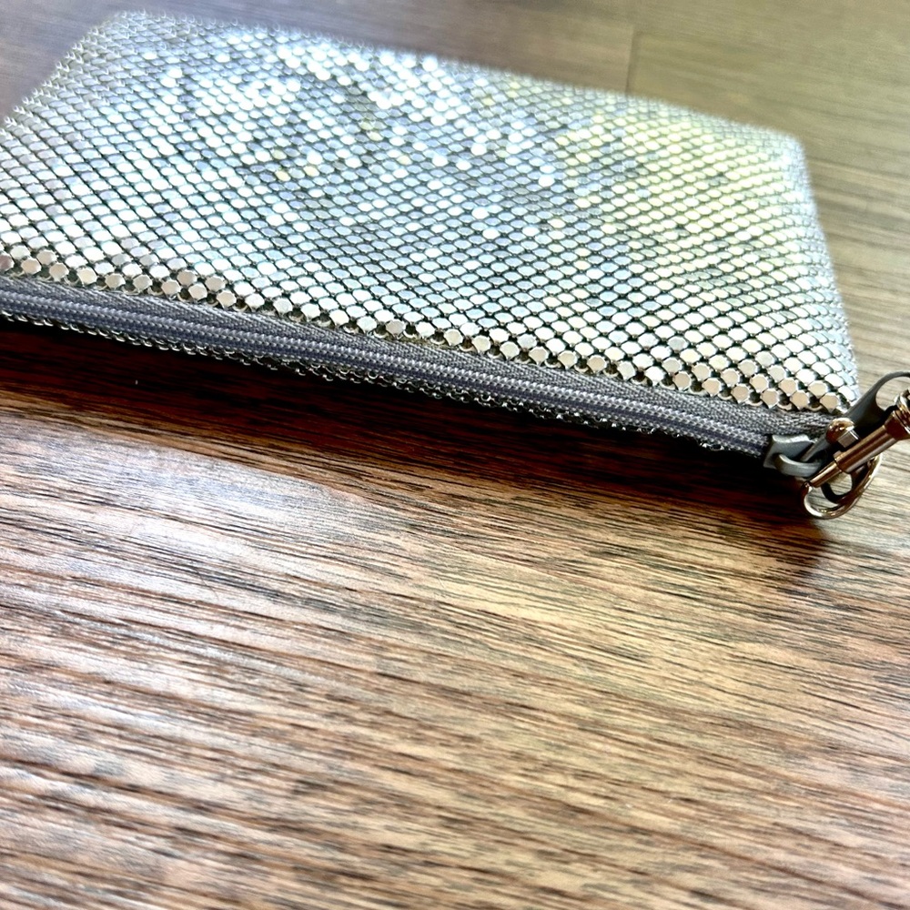 Y2K AMANDA SMITH Silver Chainmail Mesh Wristlet Clutch Bag Party Pouch Accessory - Picture 5 of 12
